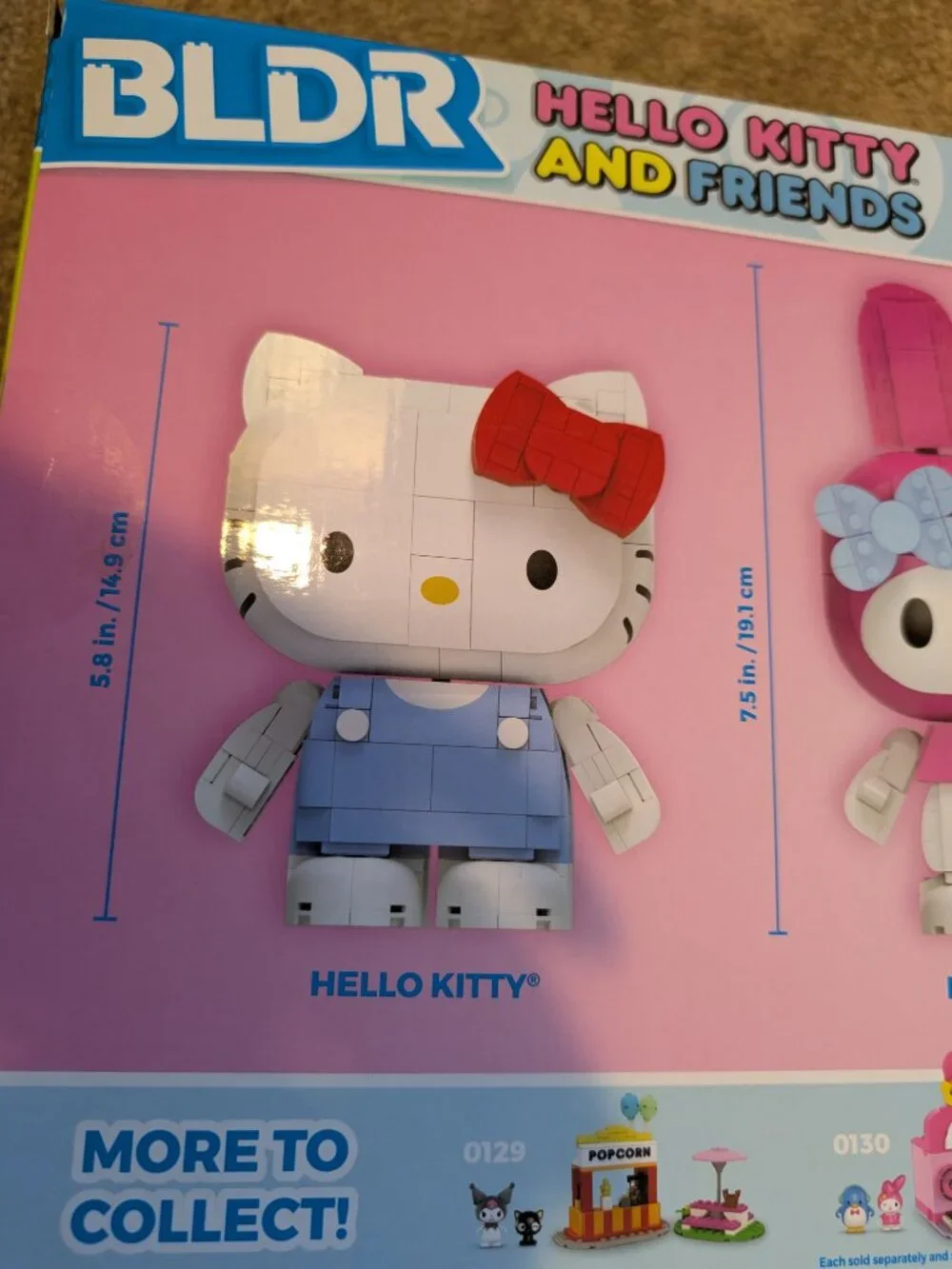 NWT BLDR Deluxe Large Buildable Character Hello Kitty & My Melody SEALED